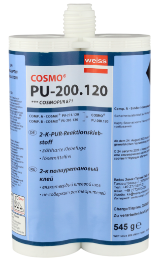 COSMO PU-200.120,  2-к полиуретановый клей (COSMOPUR 871), 2*190 мл